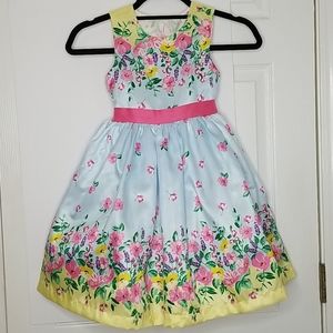 puffy floral sleeveless dress size 6
